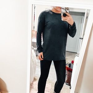 Piko- Long sleeve navy top